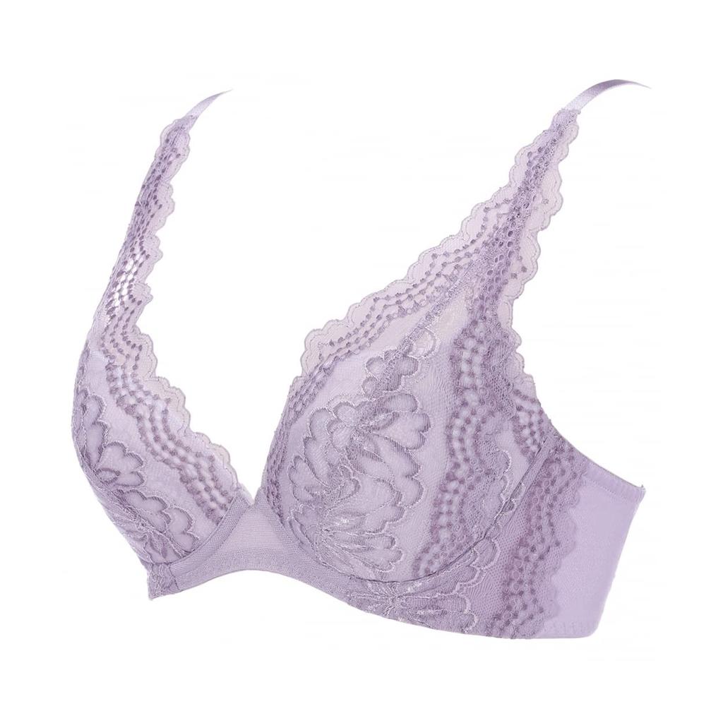 Triumph Angel Bra Slimline Lacy 552 Plus M021 and C65 Slimline 552 M021 Bra, Women's Underwear, Size, Sexy, Stylish, Cute, (Lavender) Size, (Purple)