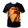 Creative Potato Chip 3d Printed T-shirt Summer Men's Short Sleeve Fashion Popcorn Noodles Graphic