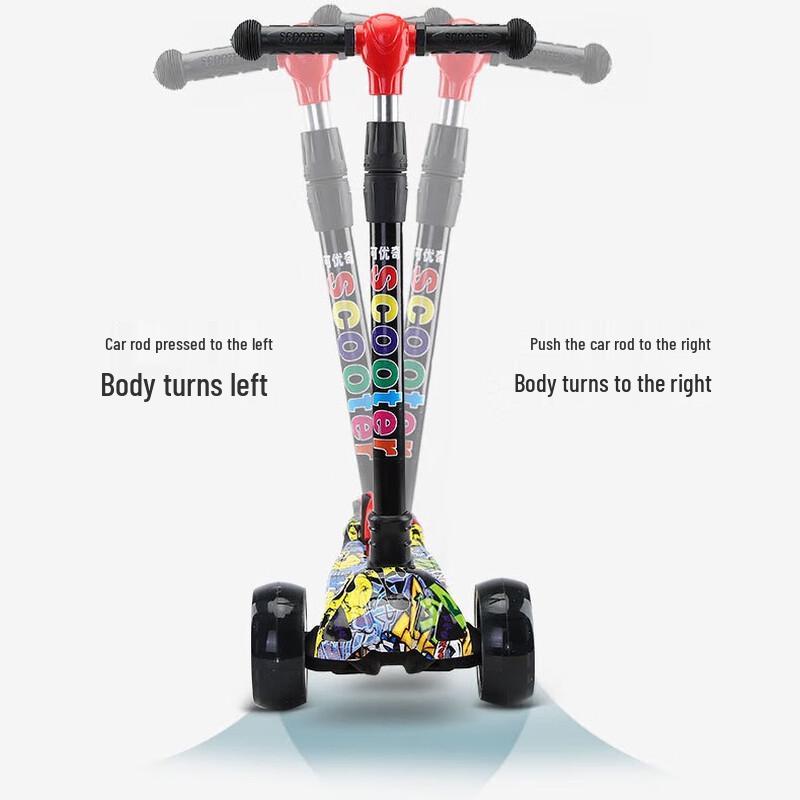 Kids Foldable Scooter with Music & LED Wheels