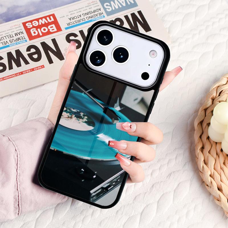 Vinyl Record Blue Label Music Classic Phone Case For IPhone 17 16e 15 14 13 12 11 Pro Max Air Mini Soft Protective Cover