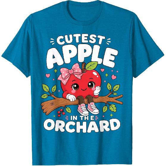 Cutest Apple in The Orchard Cute Apple Picking Season Girl T-Shirt