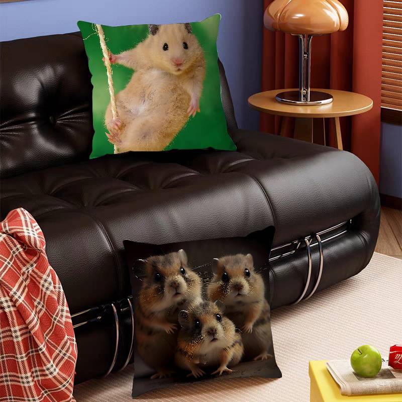 Niedliche Hamster Kissenbezüge Heim Bettwäsche Dekorative Kissenhülle Hochzeit Superweicher Kissenbezug