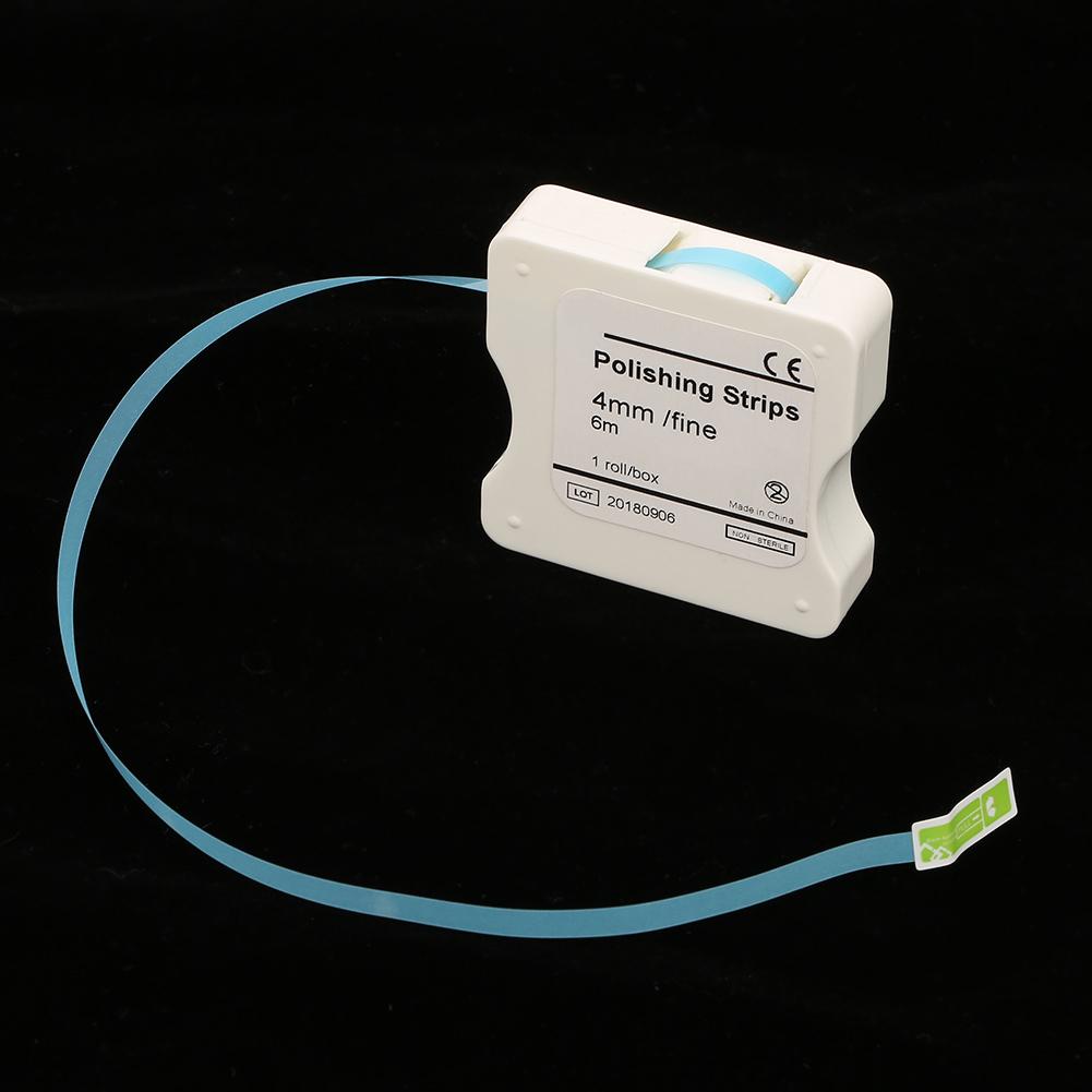 1 Rolle 4 mm Dental-Polierstreifen Harz Interdental-Schleifwerkzeug Rosa Grobsand