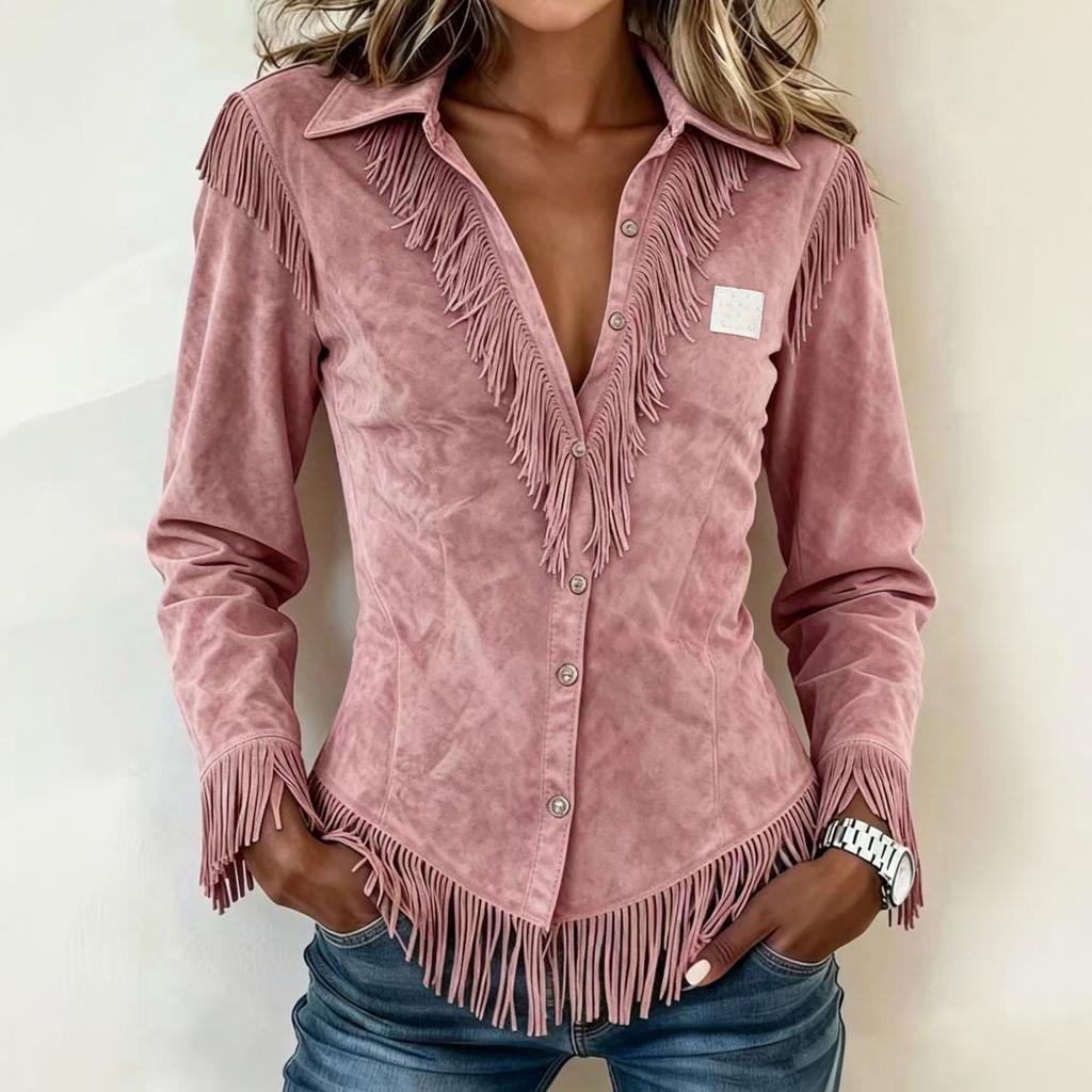 Women's Western Long Sleeve Shirt Blouse for Outfit