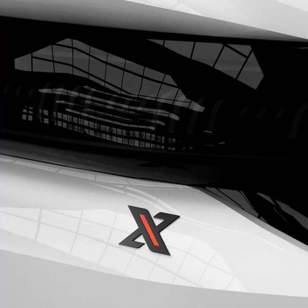 AAXU1 For Zeekr 7X 001 007 Car Logo Personalized Modification Matte Metal Car LogoTrendy Style Blackened Decorative Logo