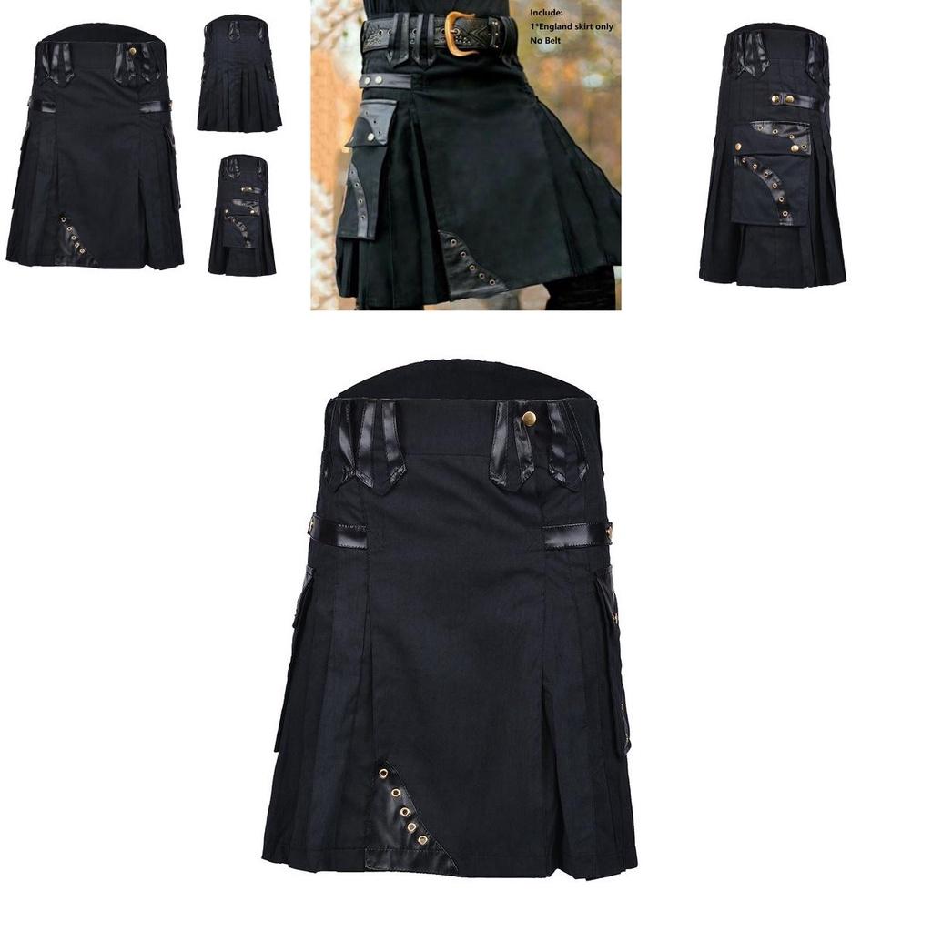 Eleganter mittelalterlicher schottischer Herrenkilt für authentische Vintage-Cosplay-Kostüme