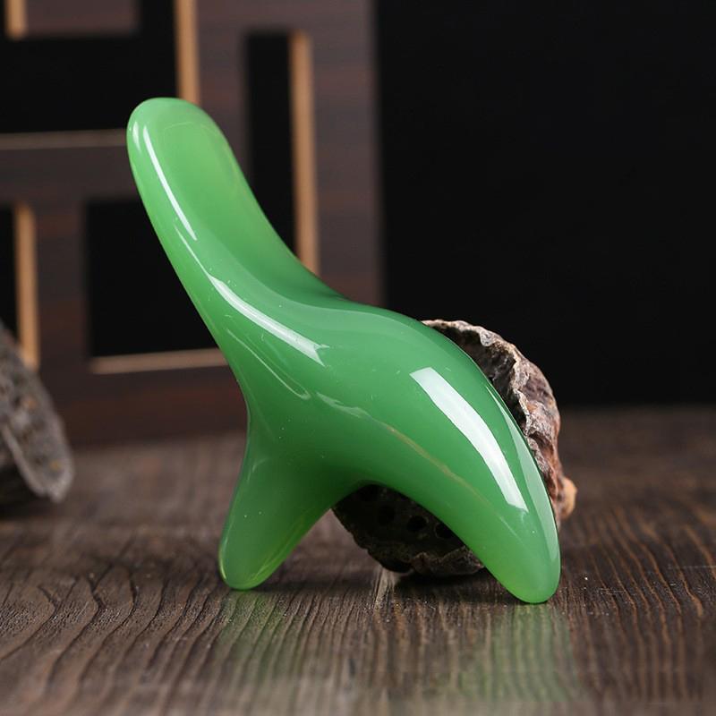 1Pcs Sandalwood Triangle Sparrow Foot Point Scraping and Stretching Stick Foot Muscle and Vein Unblocking Device Foot Massager
