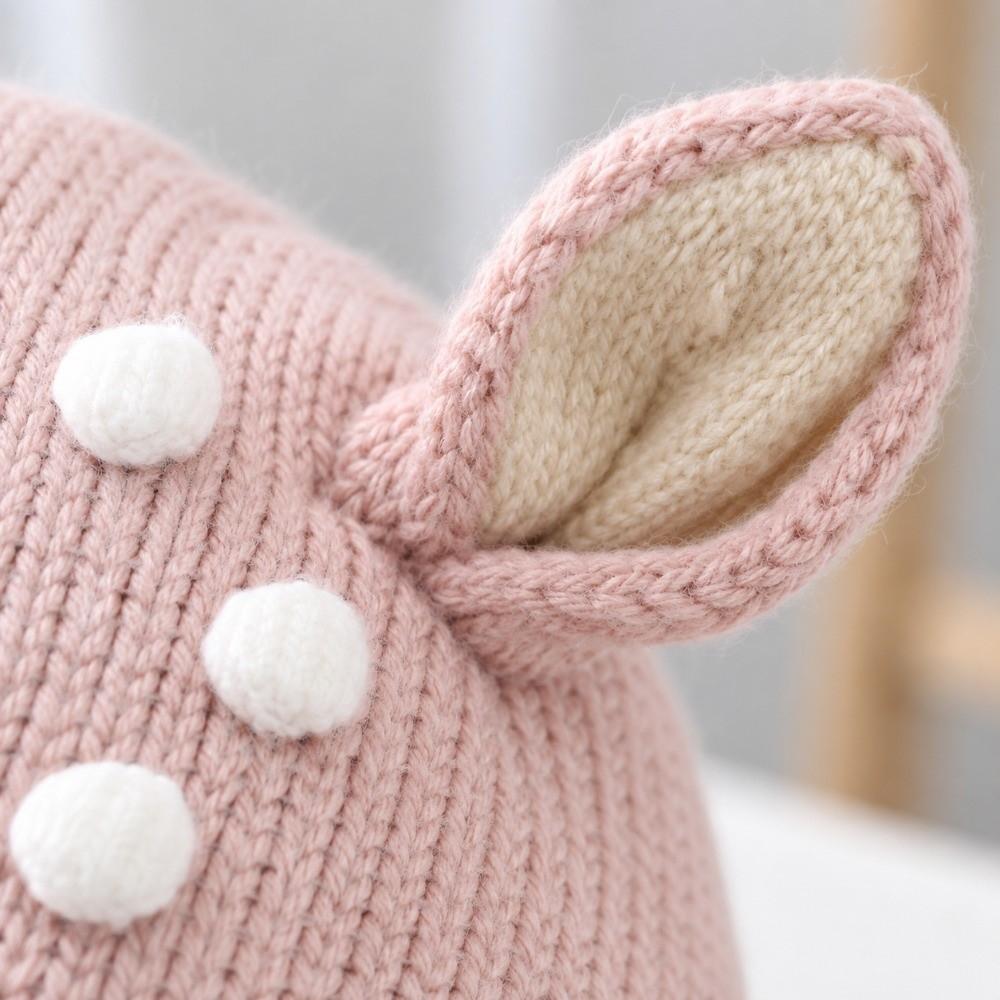 Plush Infant Knitted Hat Cartoon Deer Knitted Cap Cute Baby Beanie Cap Boy and Girls