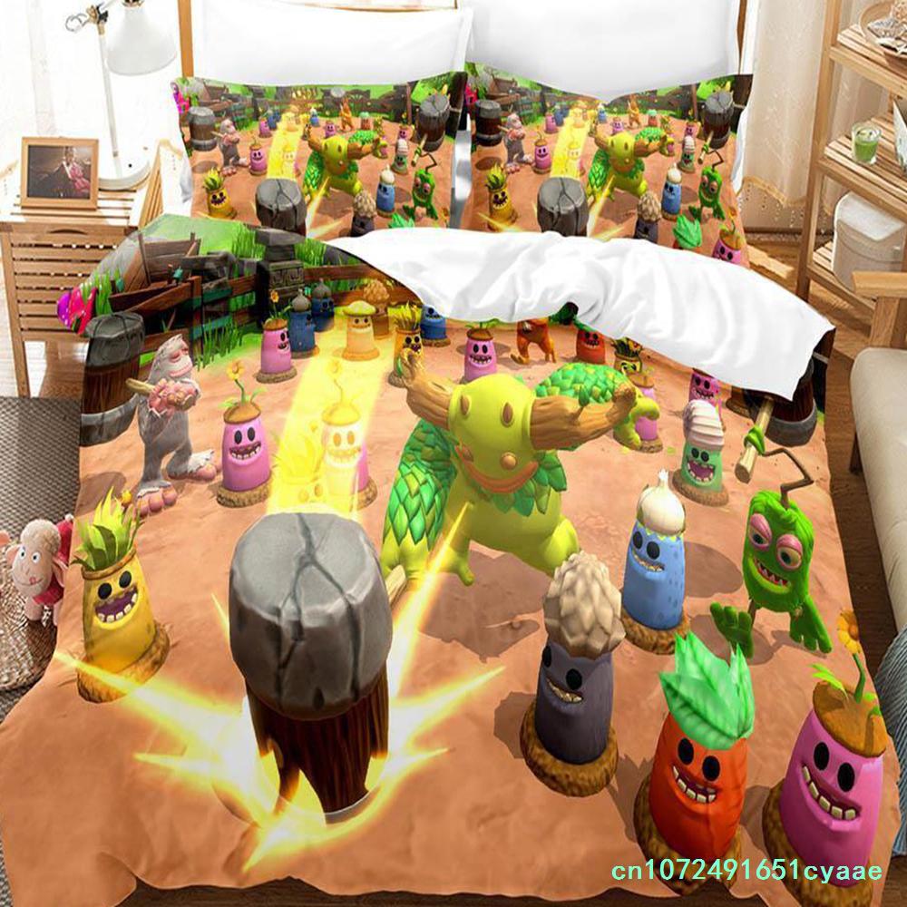 Spiel My Singing Monsters Bettwäsche-Set Einzelbett Twin Full Queen King Size Bettwäsche-Set Erwachsener Kinderzimmer Bettbezug-Sets Heimtextilien