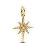 Copper Metal Romantic Stars and Moon Snowflakes Charm Bead Component Designed For High Quality Fine Jewelry Craft Making Compatible With Do It