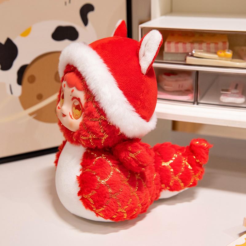 Non-Toxic Child-Safe Durable High-Quality Lion Snake Vinyl Plush Doll Cute Snake Doll Three Colors Best Gift Idea