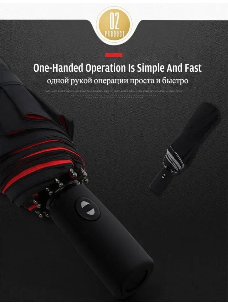 Windproof Double Layer Resistant Umbrella Fully Automatic Rain Men Women 10K Strong Luxury Business Male Large Umbrellas Parasol