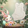 Rabbit Silicone Mold Easter Bunny Floral Pattern Chocolate Candy Making Mold Flexible Reusable Easy Demoulding Cake Decoration Mold