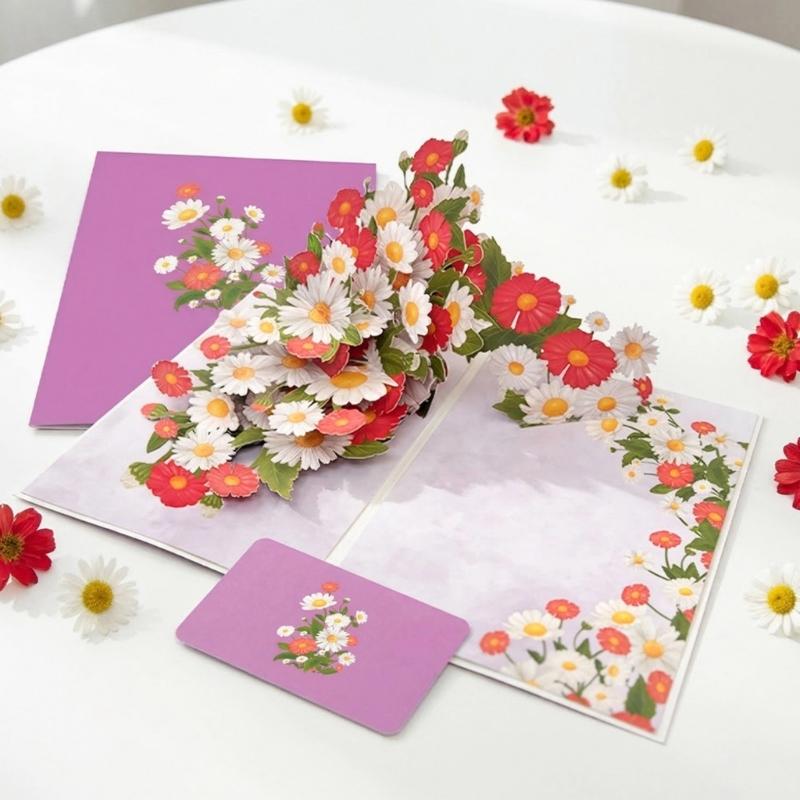 Special Mother's Day Invitation Card Handmade Greeting Card Gift for Mom 3D Popup Flower Surprise Card