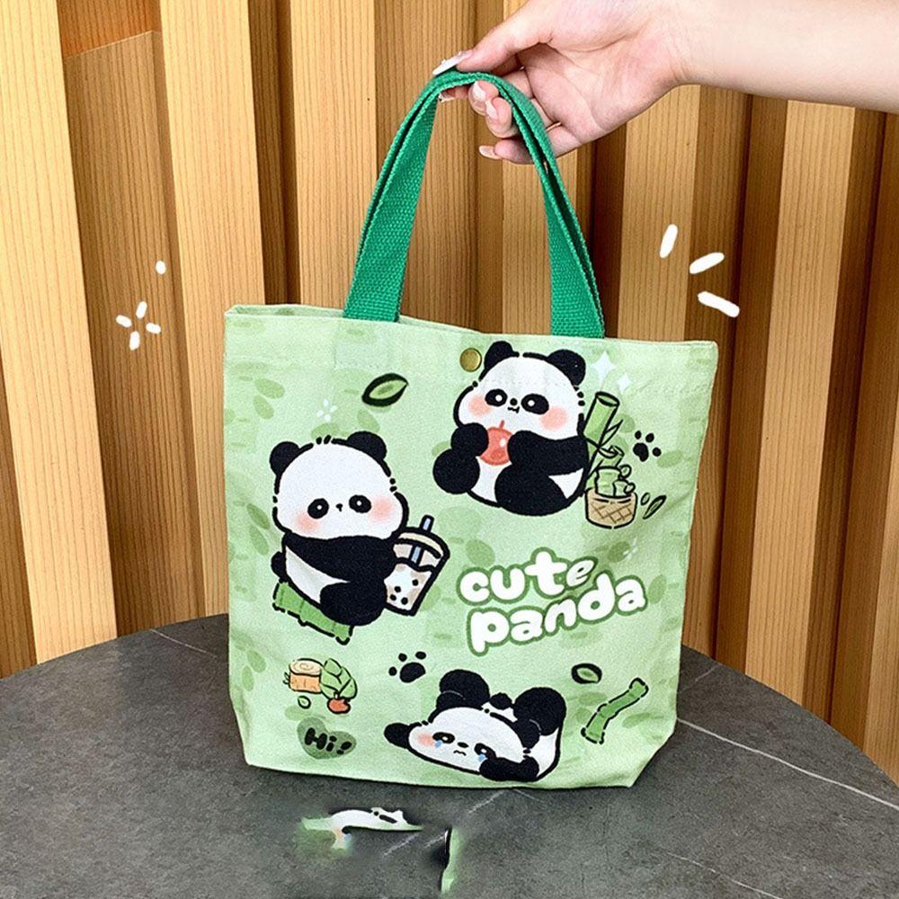 Gifts Portable New Panda Tote Bag Panda Snack Bag Large Capacity Lunch Bags Wrist Bag Coin Bag Work Commuting Handbags