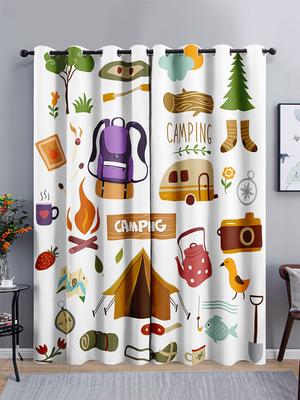 Construction Vehicle Travel Letter Astronaut Curtain Bedroom Curtain 3D Digital Printing Blackout Curtain