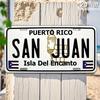 Vintage Aluminum Metal Sign - Puerto Rico San Juan Wall Decor, 6x12 Inches Dustproof & Waterproof, Home, Cafe, Bar