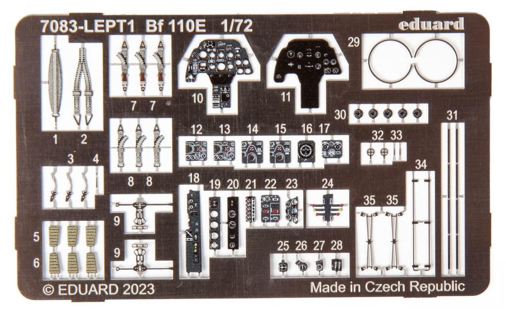 Eduard 1/72 Profipack German Air Force Messerschmitt Bf110E Plastic Model Kit EDU7083