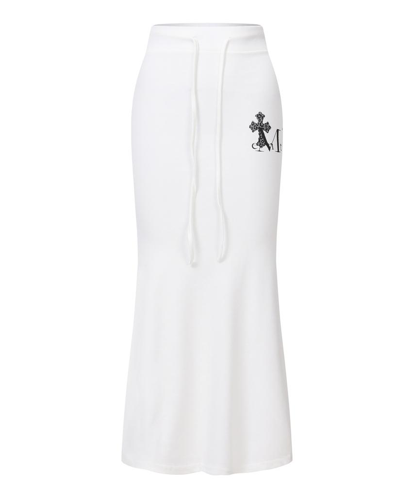 MUCENT Sahara Leopard Print Cross Long Skirt (2 Colors)