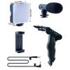 Starter Set for Most Smartphones Vlog Set with Tripod Light Microphone and Phone Clip for Video Calling Conference