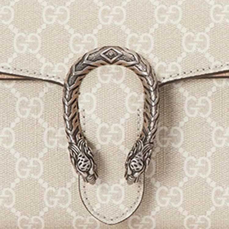 Gucci Dionysus Antique Silver Tiger Head Closure Canvas Crossbody Shoulder Bag Women Bags 731782-UULAK-9682