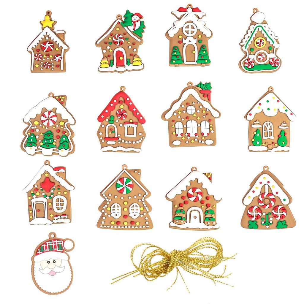 2024 New Gingerbread Man & House Christmas Ornaments DIY Holiday Scene Decorations