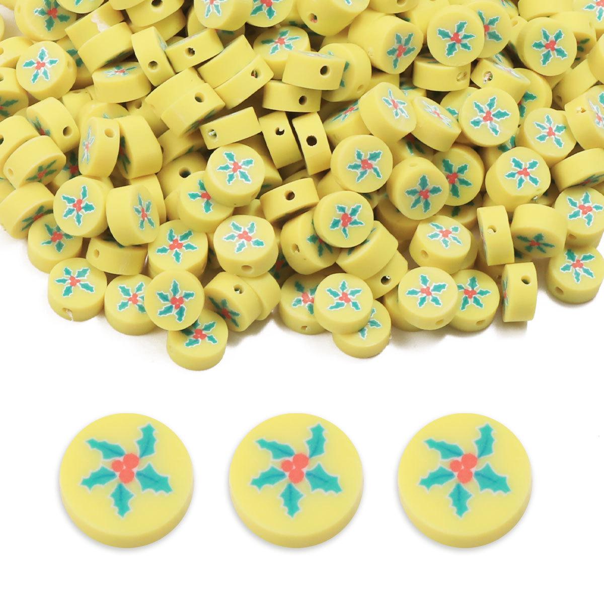 

Polymer Clay Christmas Fruit Beads for Jewelry Making - 100 Pcs Strands for DIY Bracelets, Necklaces, and Wristbands. RT026