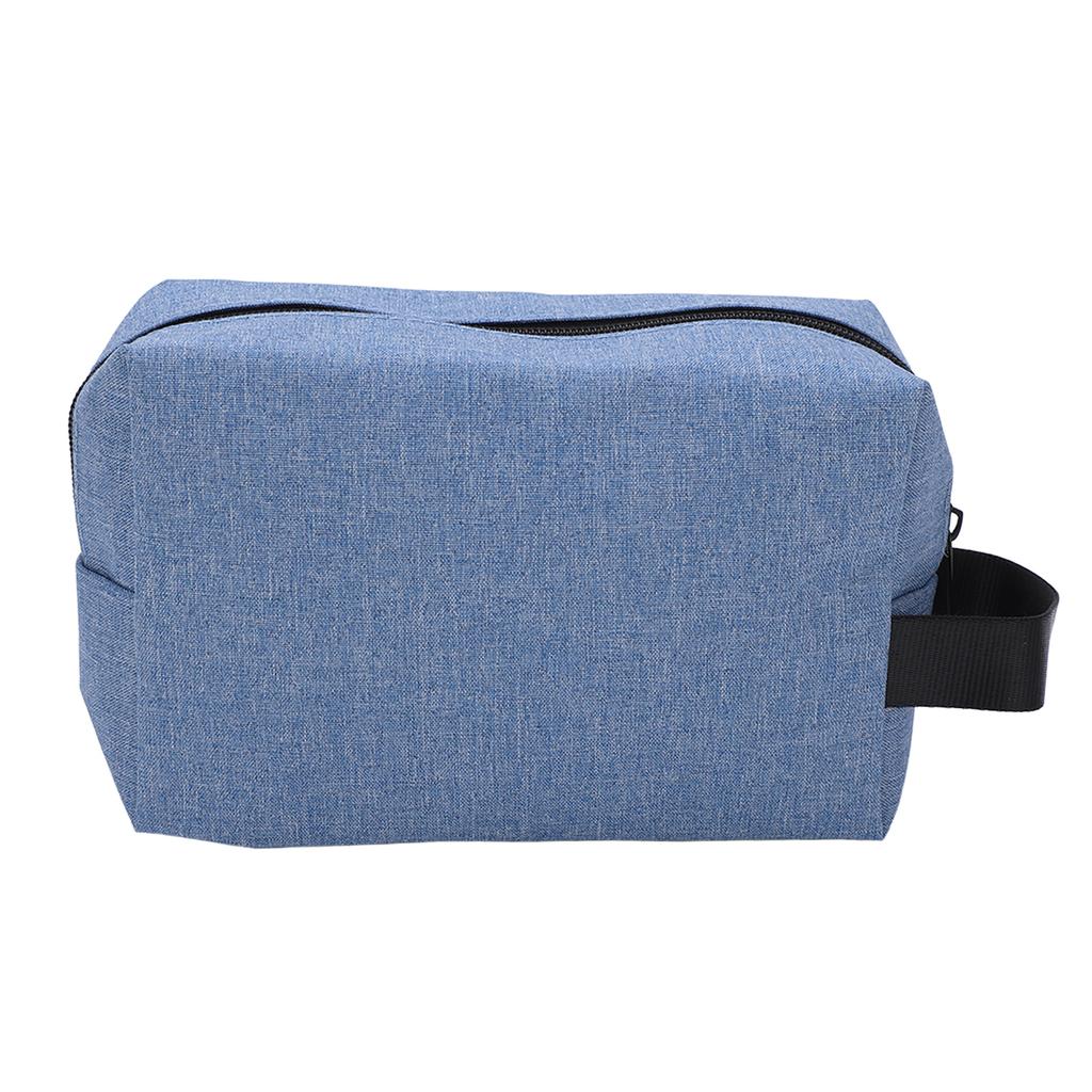 2Pcs Storage Bag Travel Cosmetic Bag Waterproof Canvas Toiletry Pouch for Make Up Skin Care ProductBlue