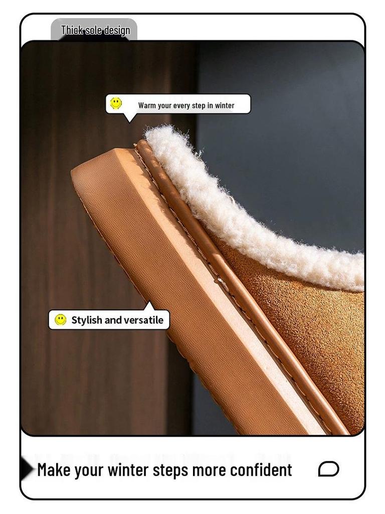 2025 New Stock: Men's & Women's Warm Postpartum Cotton Slippers - Closed-Heel, Autumn/Winter