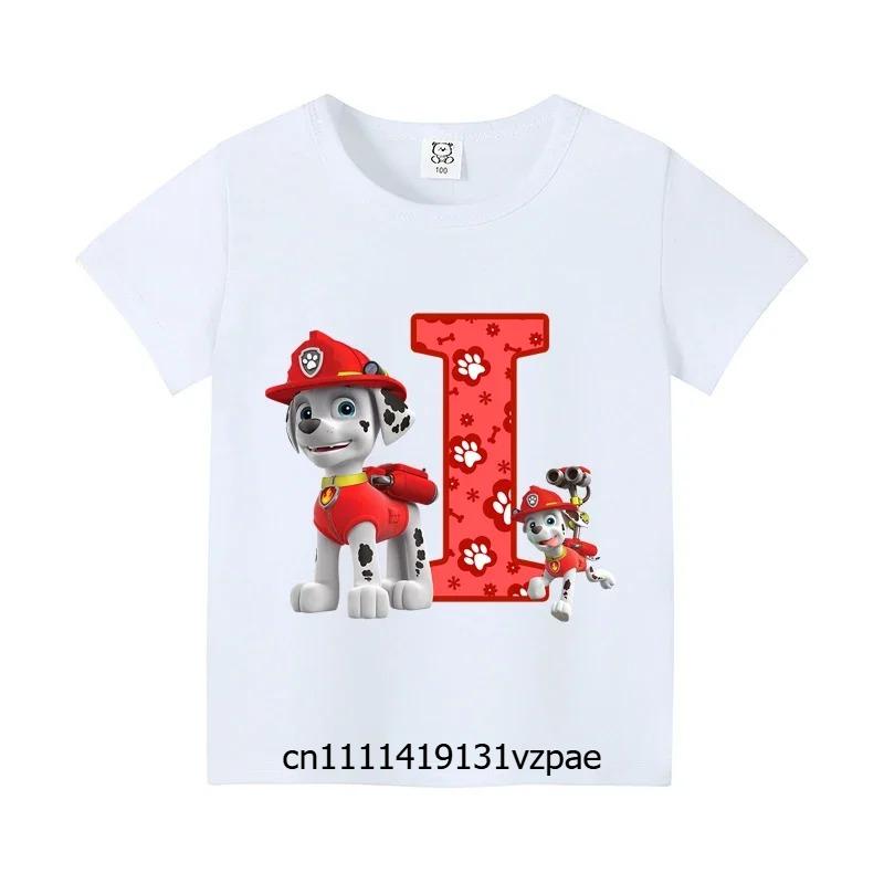 PAW Patrols Children Short Sleeve T-shirt Summer Kids Cartoon Printed Clothing Boy Casual Cotton Tee Girl Anime Cute Tops Gifts