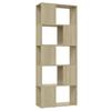 Bookshelf Room Divider Sonoma Oak 60 X 24 X 155 Cm