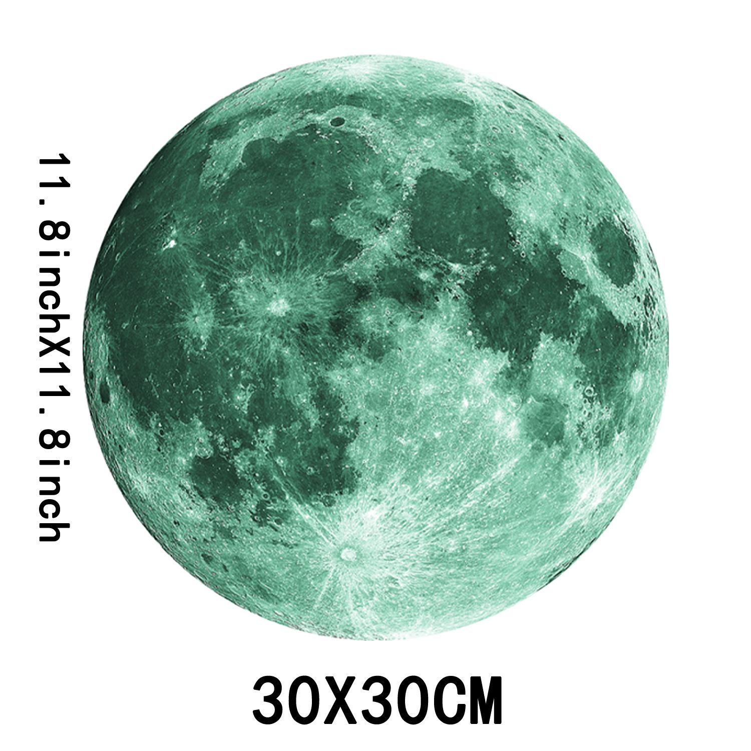 Leuchtende Mond- & Planeten-Wandsticker für Kinderzimmer Pink Moon 10cm