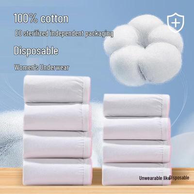 Swansilk Women's Disposable Cotton Travel Underwear 5-Pack