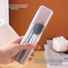 3 pcs Dustproof Lid Makeup Brush Organizer Reusable Clear Storage Case Cosmetics Storage Box  Travel