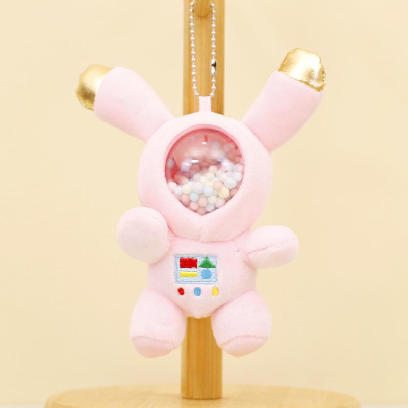 

Plush Lovely Astronaut Keychain Soft Space Bunny Doll Stylish Bag Accessory Pink Space Rabbit