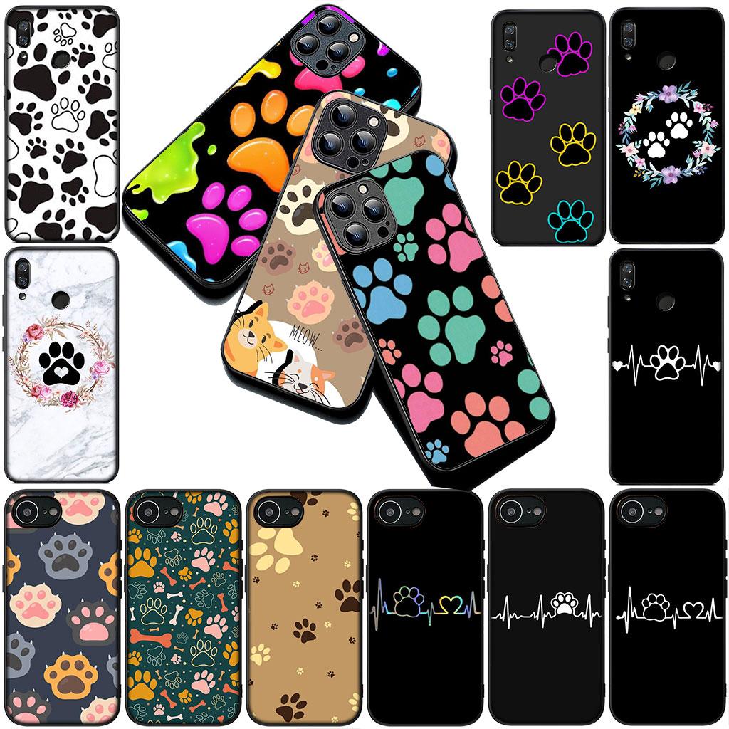 Phone Cover for Motorola Moto G55 G45 G75 G85 G13 Edge 50 30 Fusion 40 NEO Ultra Pro Soft Case Cat Cute Dog Paw Wallpaper