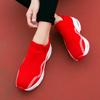Women Slip on Walking Shoes Women Black Red Blue Grey Sneakers Elevator Platform Socks Shoes Women's Orthopedic Casual Shoes Plus Size 42 43