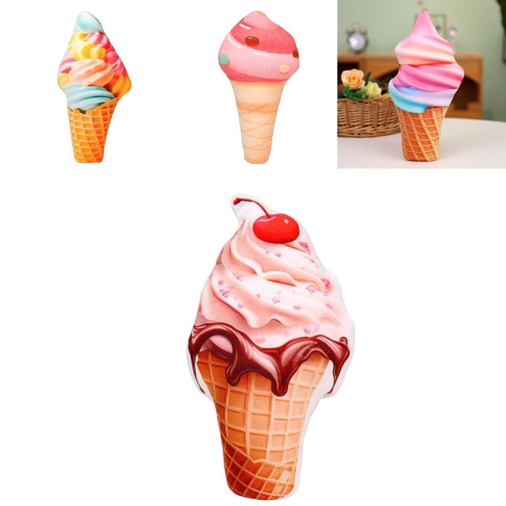 Eiswaffel Kissen Spielzeug Flauschig Und Zum Kuscheln Cartoon-Inspiriert Vielfalt An Bunten Designs Erhältlich