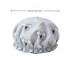 1 Pcs Women Shower Cap Waterproof Wide Elastic Band Reusable Bathroom Cup Cartoon Cat Bear Dog Shower Hat Bathroom Accessories