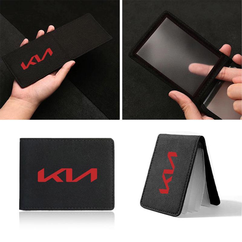 Car Emblem Driver License Cover ID Credit Card Holder Accessories For KIA Rio Ceed Sportage Cerato Soul Sorento K2 K5 Flip