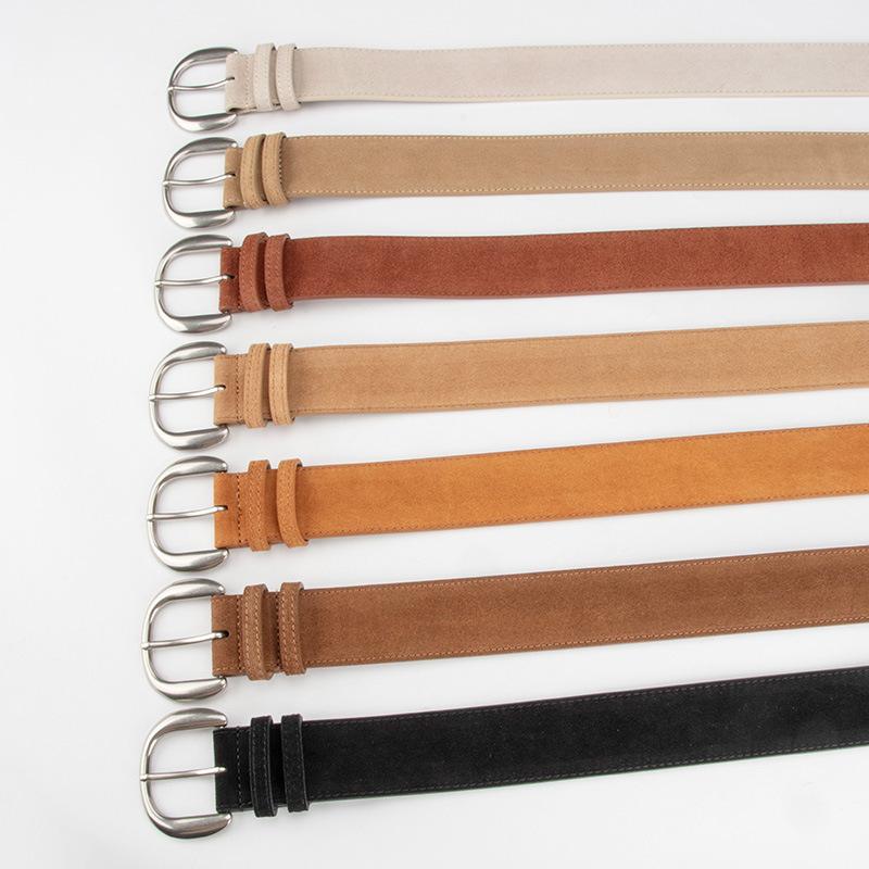 Literary And Retro Women'S Belt Matte High-End Leather With Skirt Jeans Decorative Belt Women