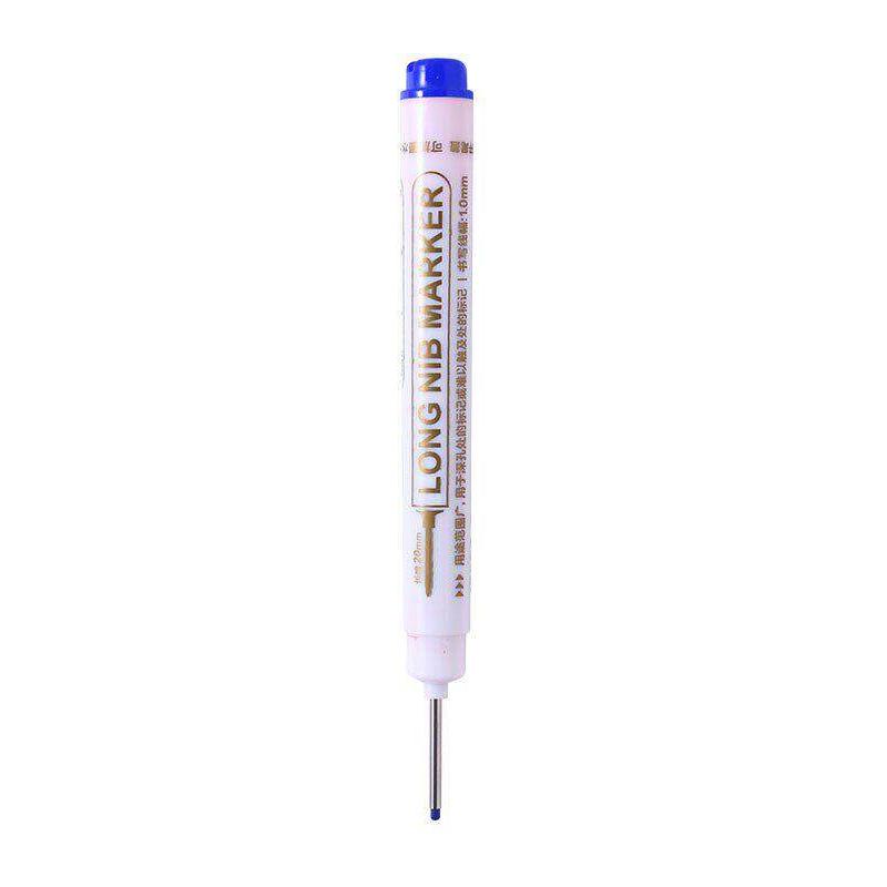 

1Pc Long Needle Marker Pen Waterproof Deep Hole Metal Bathroom Woodworking Tile Screw 20Mm Dash Pen Marker Pen синій
