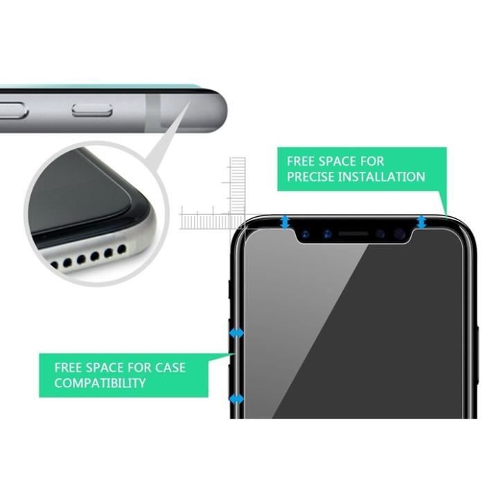 Film Vitre Verre Trempe compatible Apple iPhone X - Phonillico®