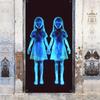 Zombie Theme 35x70in Halloween Door Banner Horror Theme Gothic Door Hanging Cloth 2D Wall Tapestry Indoor