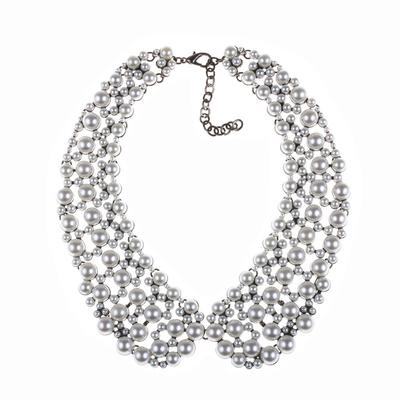 Modisches Perlenhalsband Klassisches Überzogenes Legierungs-Vollperlen-Halsband
