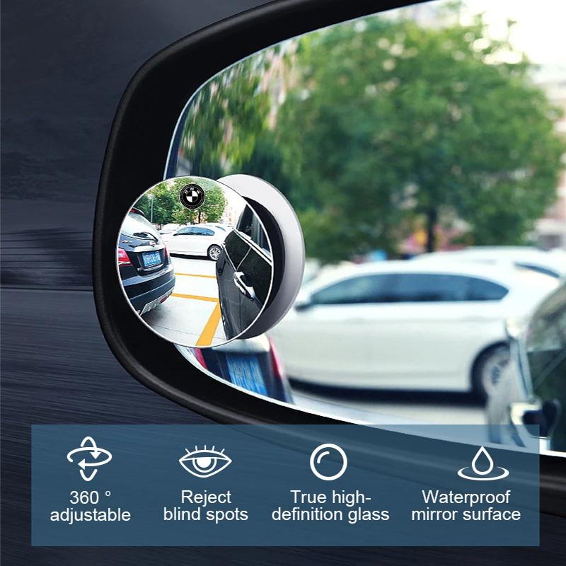 2Pcs 360 Degree Car Blind Spot Rear View Mirror Wide Angle Adjustable For BMW 50th M E90 E39 F30 F10 E87 X3 X4 X5 X6 X7 G30 G20