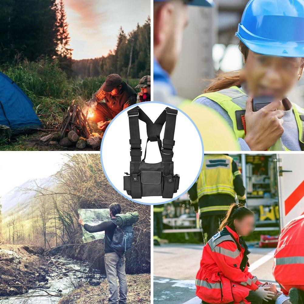 Walkie-Talkie Rucksack Brusttasche Universaltasche Hülle für Funkgerät