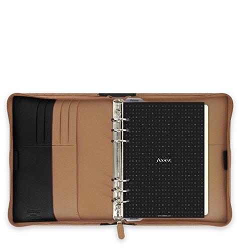 Nappa Zip A5 Taupe & Black Filofax System Organizer 025155 (Parallel Import)
