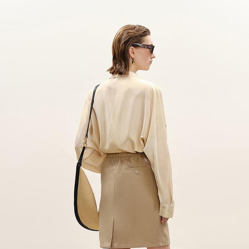 LESS 2026 Summer Mulberry Silk Long-Sleeve Shirt