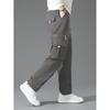 Multi-pocket tooling casual pants men's spring and autumn new straight sweatpants loose long pants